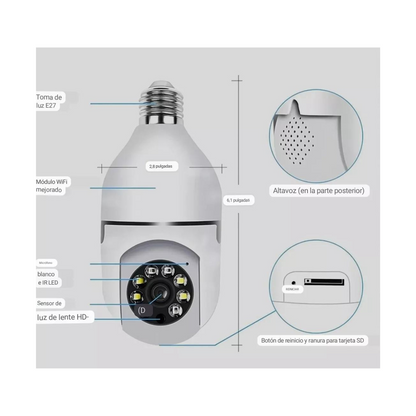 Pack de 2 Cámaras de Seguridad Panorámica con WIFI!